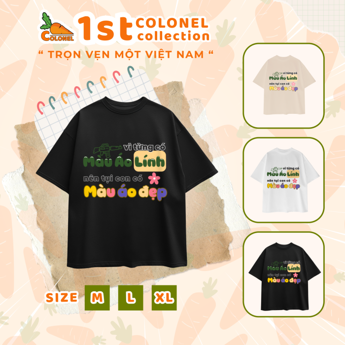 ÁO THUN UNISEX LOCAL BRAND COLONEL VN01 – Form Rộng Oversize, Cotton Dày, In Chữ