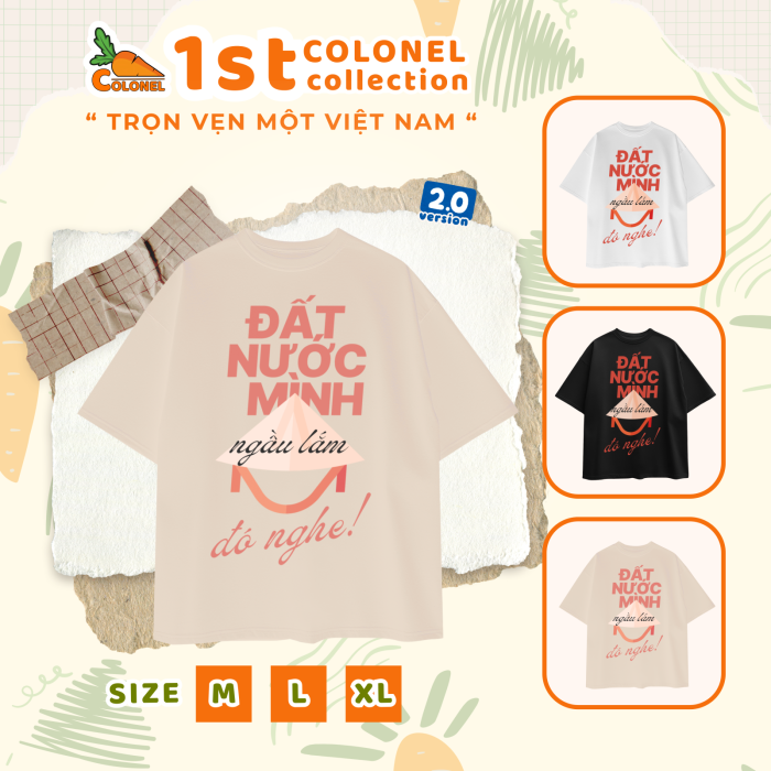 ÁO THUN UNISEX LOCAL BRAND COLONEL VN17 – Form Rộng Oversize, Cotton Dày, In Chữ