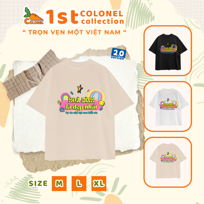ÁO THUN UNISEX LOCAL BRAND COLONEL VN16 – Form Rộng Oversize, Cotton Dày, In Chữ