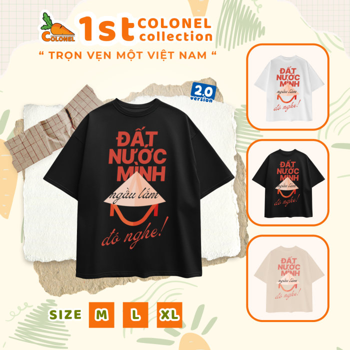 ÁO THUN UNISEX LOCAL BRAND COLONEL VN17 – Form Rộng Oversize, Cotton Dày, In Chữ