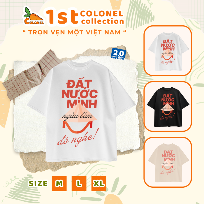 ÁO THUN UNISEX LOCAL BRAND COLONEL VN17 – Form Rộng Oversize, Cotton Dày, In Chữ
