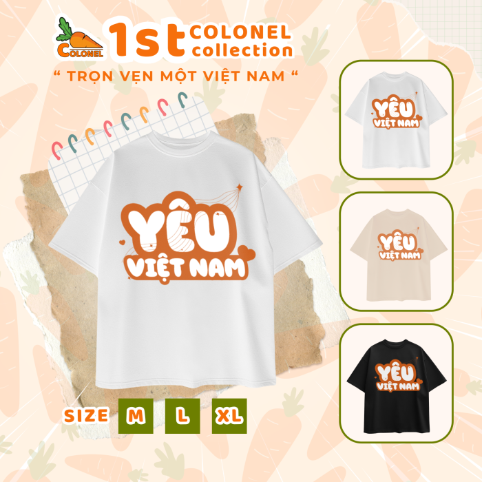 ÁO THUN UNISEX LOCAL BRAND COLONEL VN23 – Form Rộng Oversize, Cotton Dày, In Chữ