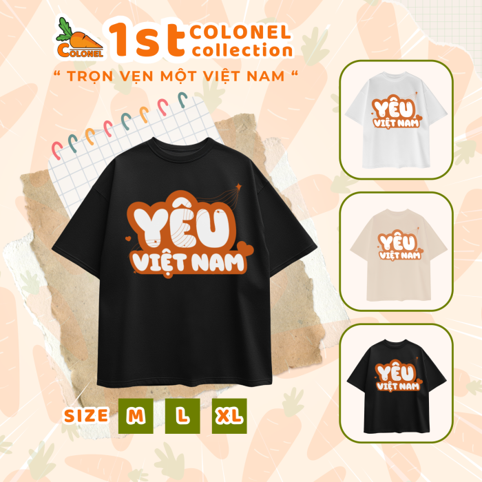 ÁO THUN UNISEX LOCAL BRAND COLONEL VN23 – Form Rộng Oversize, Cotton Dày, In Chữ