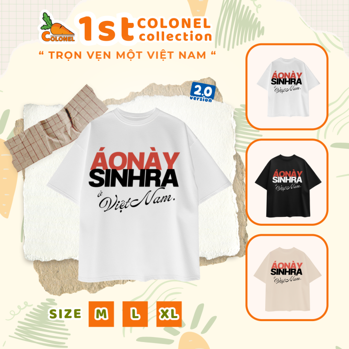 ÁO THUN UNISEX LOCAL BRAND COLONEL VN18 – Form Rộng Oversize, Cotton Dày, In Chữ