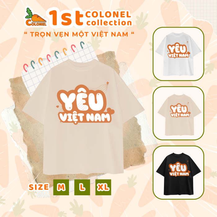 ÁO THUN UNISEX LOCAL BRAND COLONEL VN23 – Form Rộng Oversize, Cotton Dày, In Chữ