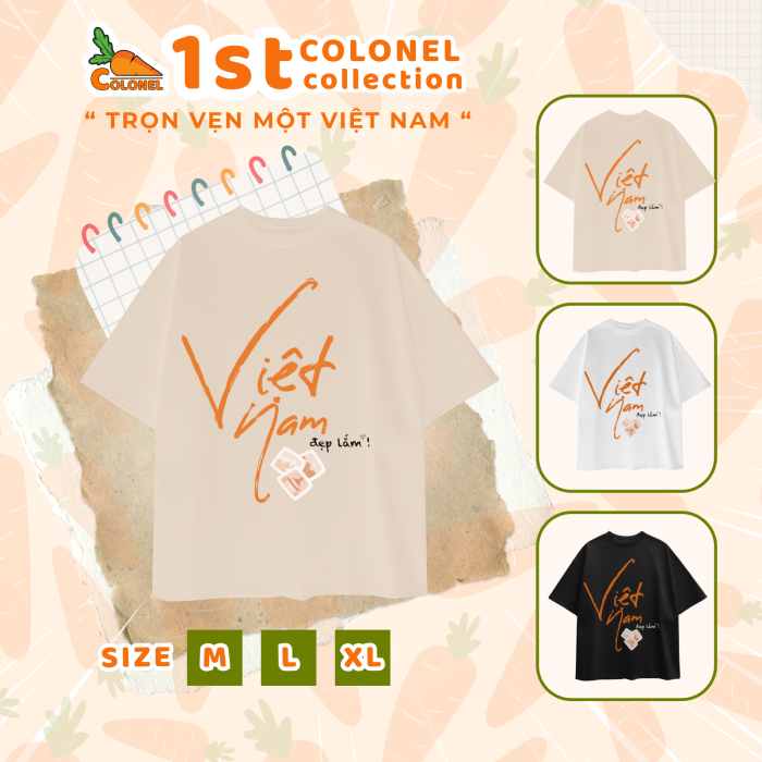 ÁO THUN UNISEX LOCAL BRAND COLONEL VN09 – Form Rộng Oversize, Cotton Dày, In Chữ