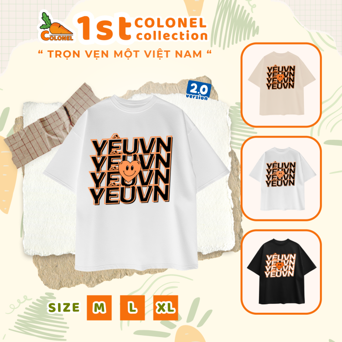 ÁO THUN UNISEX LOCAL BRAND COLONEL VN15 – Form Rộng Oversize, Cotton Dày, In Chữ