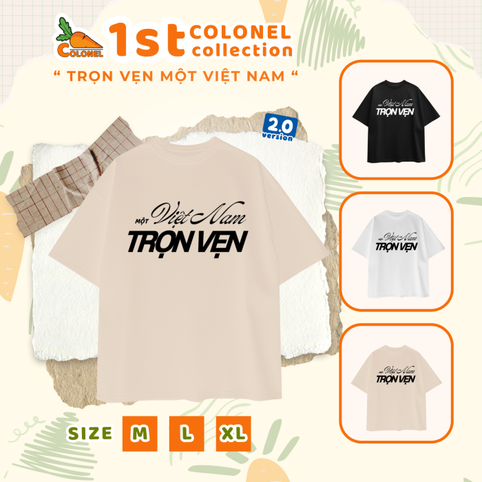ÁO THUN UNISEX LOCAL BRAND COLONEL VN14 – Form Rộng Oversize, Cotton Dày, In Chữ