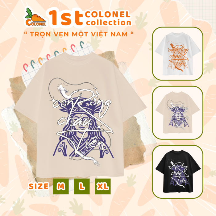 ÁO THUN UNISEX LOCAL BRAND COLONEL VN07 – Form Rộng Oversize, Cotton Dày, In Chữ
