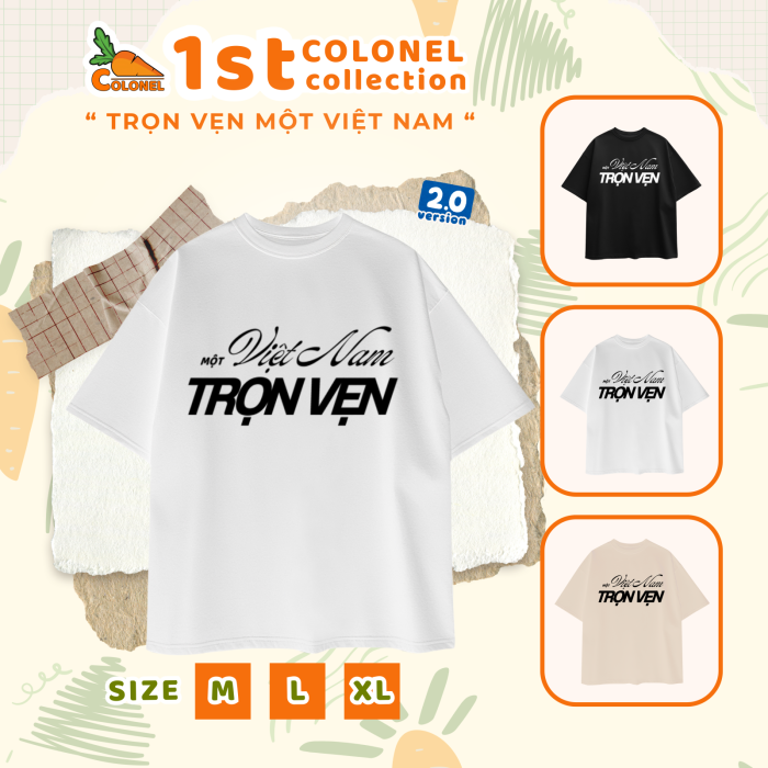 ÁO THUN UNISEX LOCAL BRAND COLONEL VN14 – Form Rộng Oversize, Cotton Dày, In Chữ