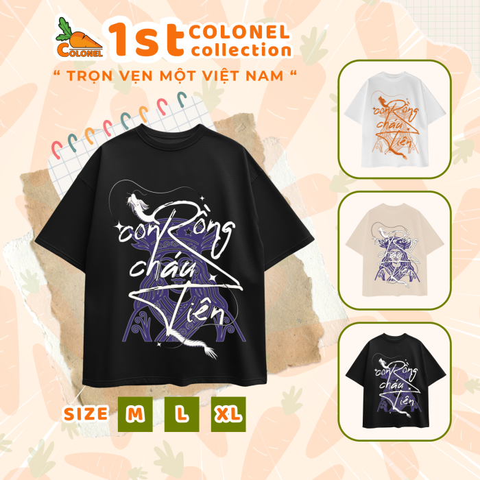 ÁO THUN UNISEX LOCAL BRAND COLONEL VN07 – Form Rộng Oversize, Cotton Dày, In Chữ