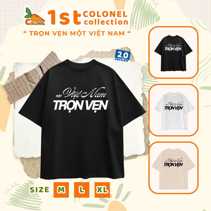 ÁO THUN UNISEX LOCAL BRAND COLONEL VN14 – Form Rộng Oversize, Cotton Dày, In Chữ