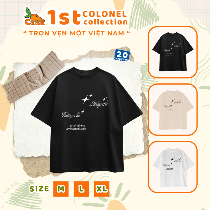 ÁO THUN UNISEX LOCAL BRAND COLONEL VN19 – Form Rộng Oversize, Cotton Dày, In Chữ