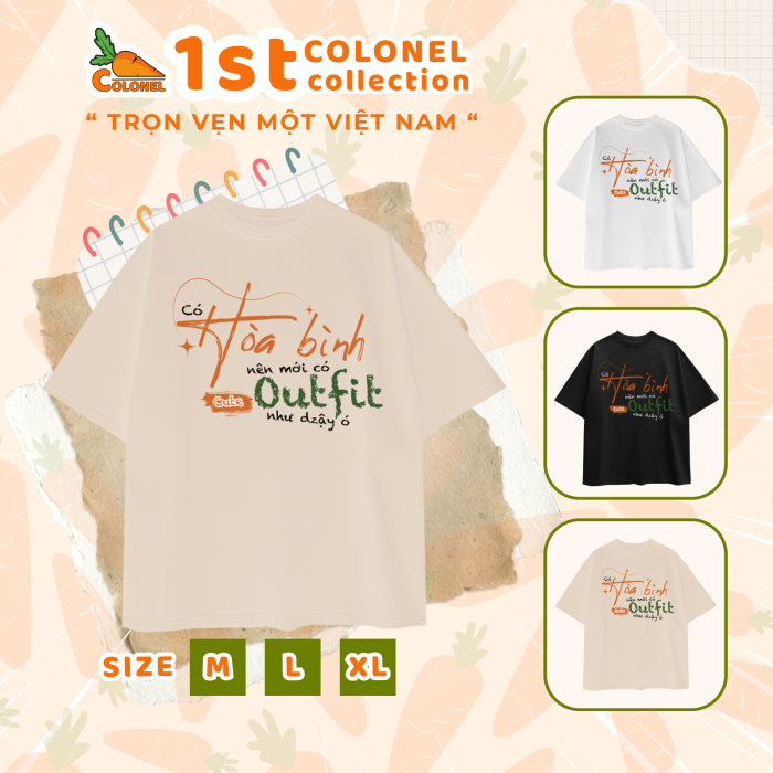 ÁO THUN UNISEX LOCAL BRAND COLONEL VN05 – Form Rộng Oversize, Cotton Dày, In Chữ