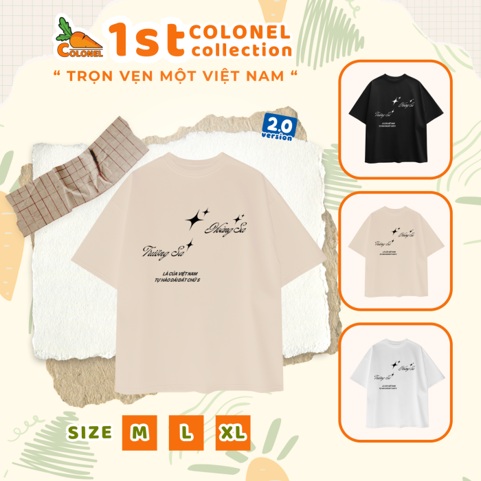 ÁO THUN UNISEX LOCAL BRAND COLONEL VN19 – Form Rộng Oversize, Cotton Dày, In Chữ