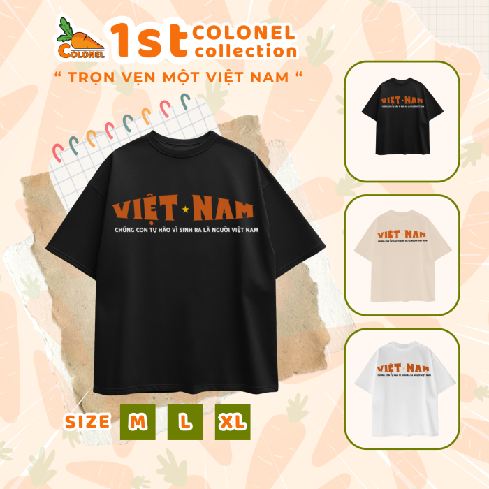ÁO THUN UNISEX LOCAL BRAND COLONEL VN03 – Form Rộng Oversize, Cotton Dày, In Chữ