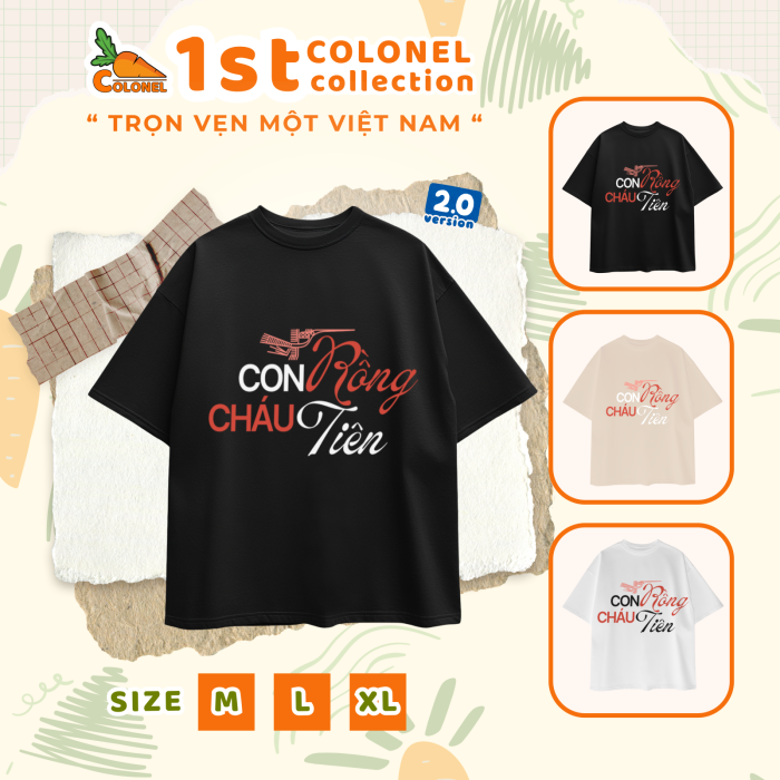ÁO THUN UNISEX LOCAL BRAND COLONEL VN12 – Form Rộng Oversize, Cotton Dày, In Chữ