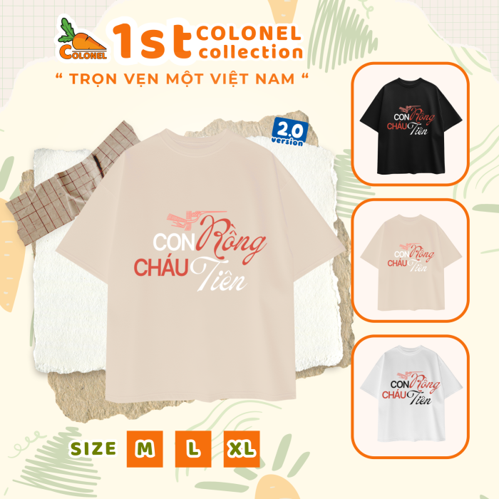 ÁO THUN UNISEX LOCAL BRAND COLONEL VN12 – Form Rộng Oversize, Cotton Dày, In Chữ