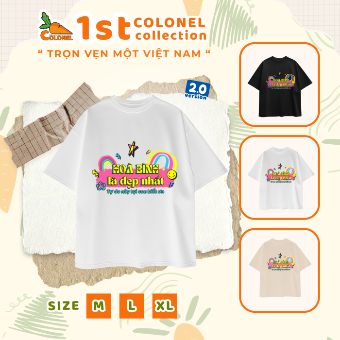 ÁO THUN UNISEX LOCAL BRAND COLONEL VN16 – Form Rộng Oversize, Cotton Dày, In Chữ