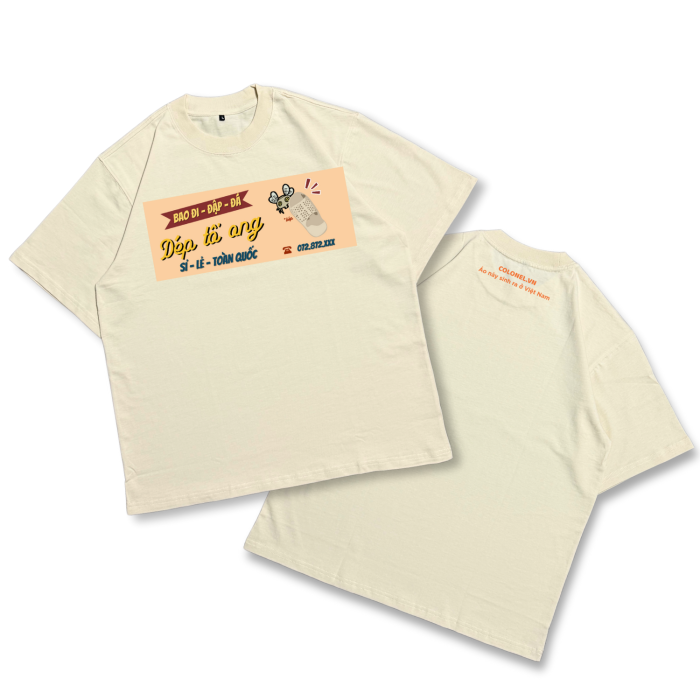 ÁO THUN UNISEX LOCAL BRAND COLONEL N9001 – Form Rộng Oversize, Cotton Dày, In Chữ