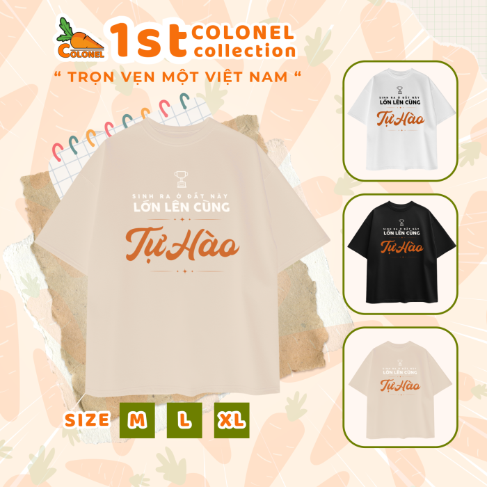 ÁO THUN UNISEX LOCAL BRAND COLONEL VN10 – Form Rộng Oversize, Cotton Dày, In Chữ