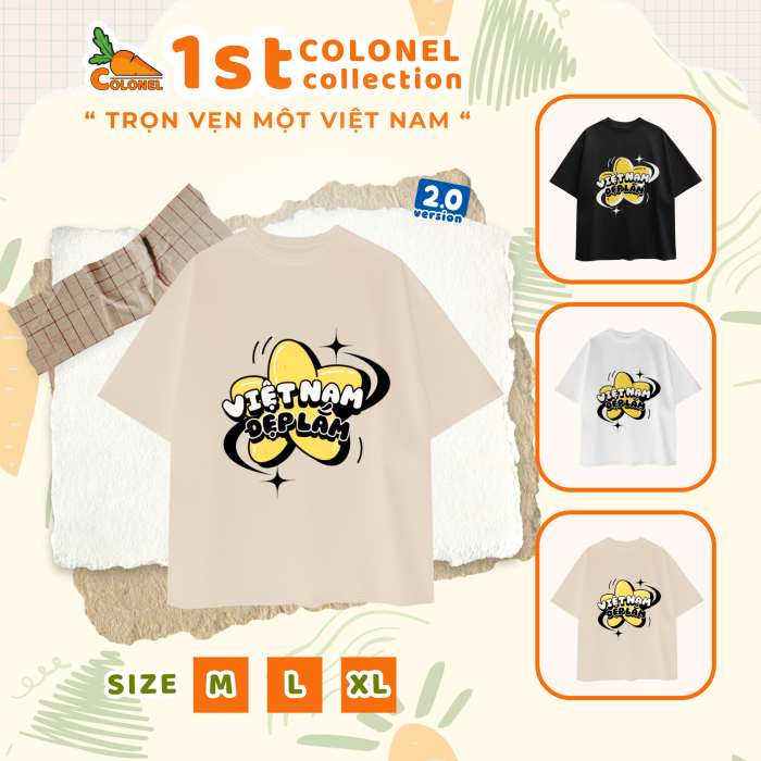 ÁO THUN UNISEX LOCAL BRAND COLONEL VN21 – Form Rộng Oversize, Cotton Dày, In Chữ