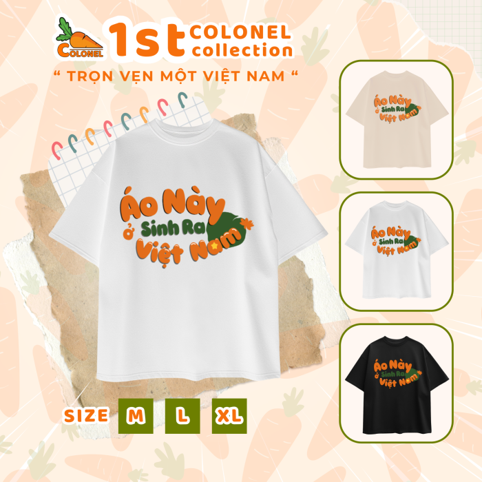 ÁO THUN UNISEX LOCAL BRAND COLONEL VN02 – Form Rộng Oversize, Cotton Dày, In Chữ