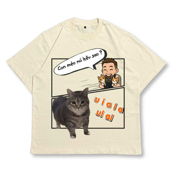 ÁO THUN UNISEX LOCAL BRAND COLONEL CAT01 – Form Rộng Oversize, Cotton Dày, In Chữ