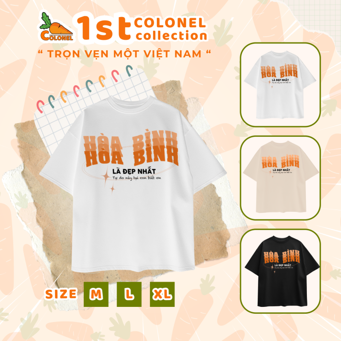 ÁO THUN UNISEX LOCAL BRAND COLONEL VN06 – Form Rộng Oversize, Cotton Dày, In Chữ