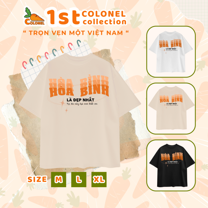 ÁO THUN UNISEX LOCAL BRAND COLONEL VN06 – Form Rộng Oversize, Cotton Dày, In Chữ