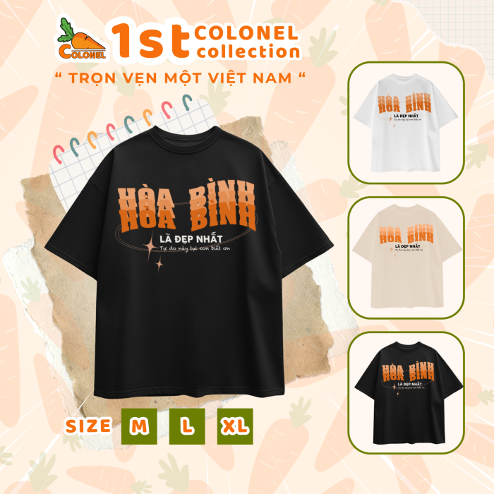 ÁO THUN UNISEX LOCAL BRAND COLONEL VN06 – Form Rộng Oversize, Cotton Dày, In Chữ